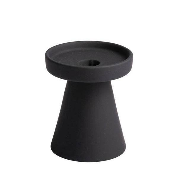Gusta Robuuste Kaarsenstandaard Zwart 10.2x12 cm