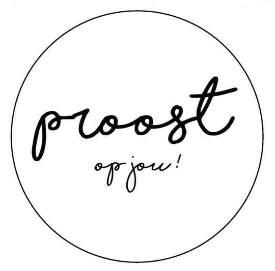 Forex Onderzetter 'Proost op jou!' Wit