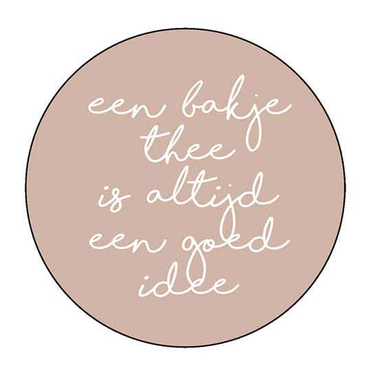 Forex Onderzetter 'Een bakje thee is altijd een goed idee' Roze