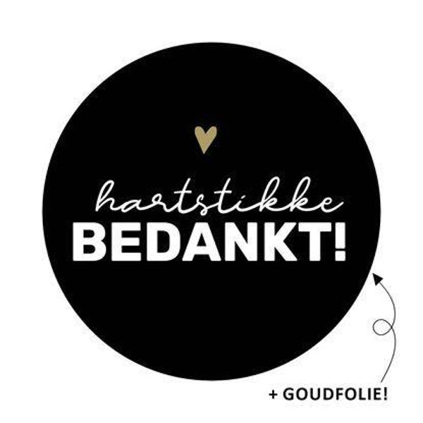 Kadosticker of sluitzegel 'Hartstikke BEDANKT' | 50mm