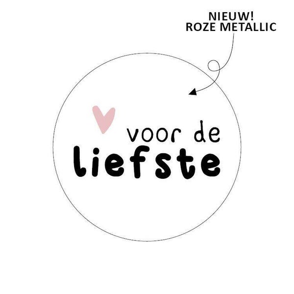 Kadosticker of sluitzegel 'Voor de liefste' | 40mm