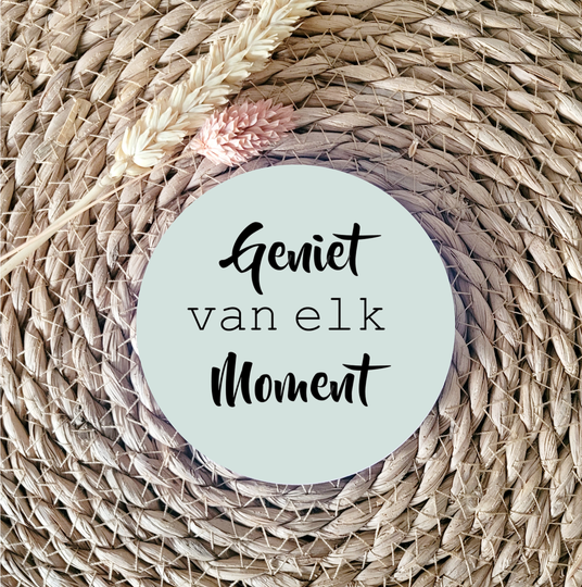 Onderzetter 'Geniet van elk moment' Licht Groen