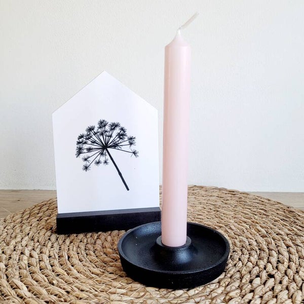 Effen Licht Roze kaars 19 cm