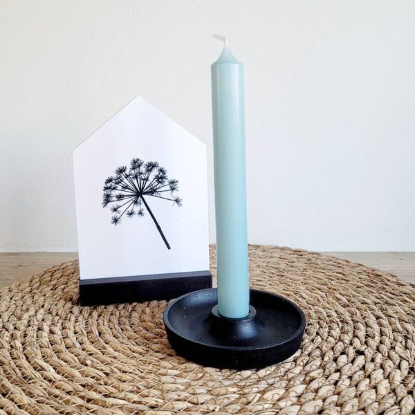 Effen Licht Blauw kaars 19 cm