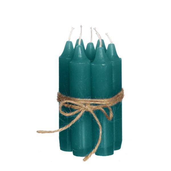 Kaarsen 11cm Petrol | Setje van 7 stuks