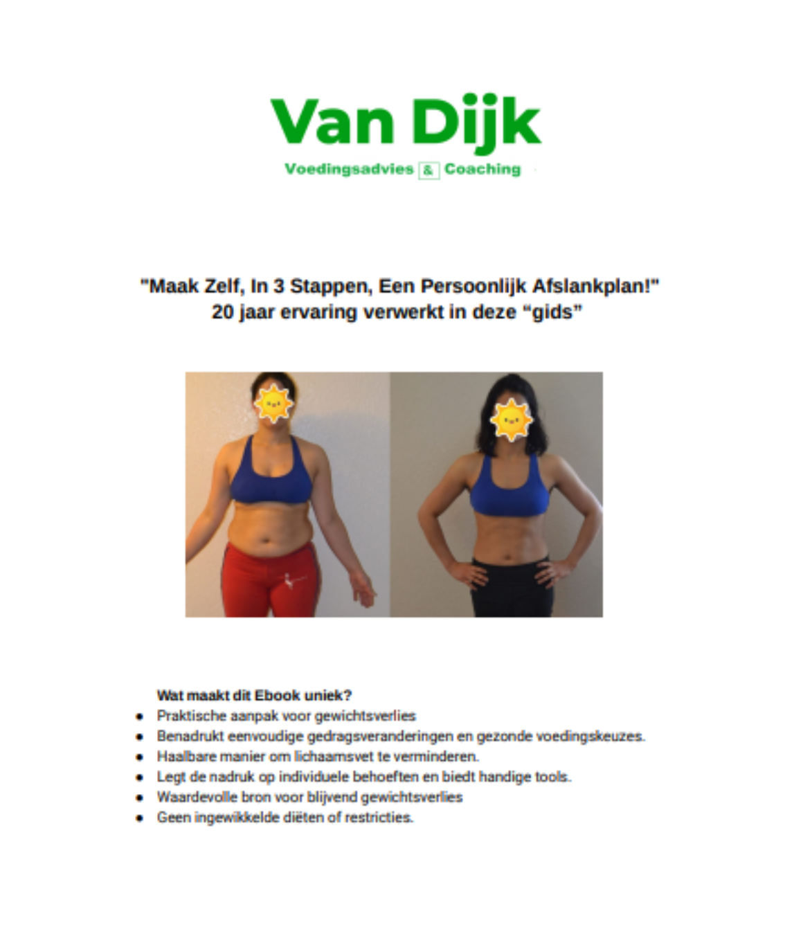 "Maak Zelf, In 3 Stappen, Een Persoonlijk Afslankplan!"