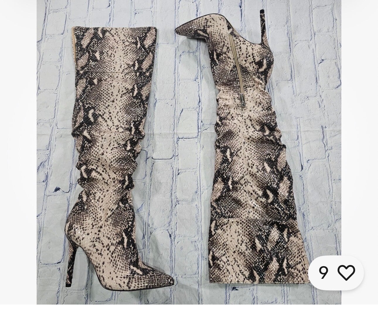 Over or under knee snakeskin boots