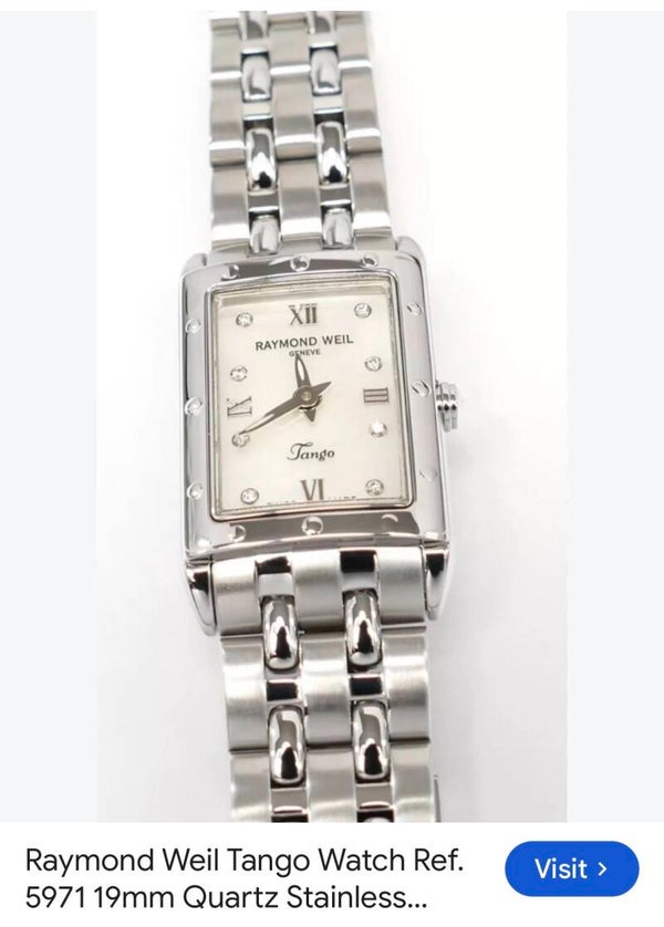 Authentic Raymond Weil Tango Rectangle Steel Ladies Watch