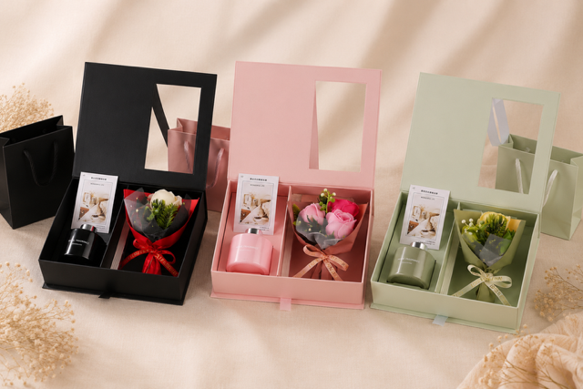 Geschenk-Set, Raumduft & Blumenbouquet