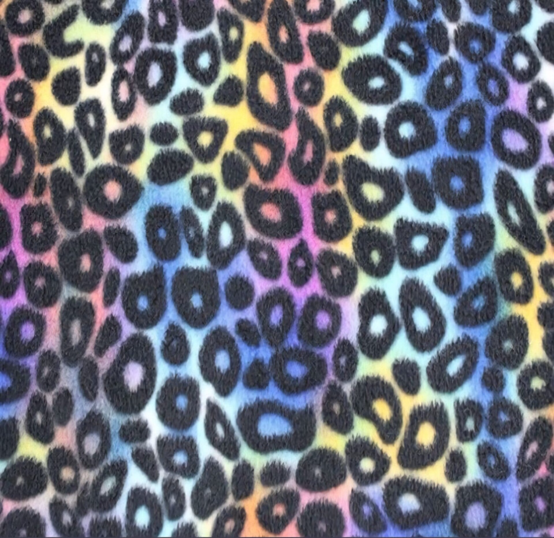Leopard Rainbow Satin Lined Polar Fleece Dog Coat