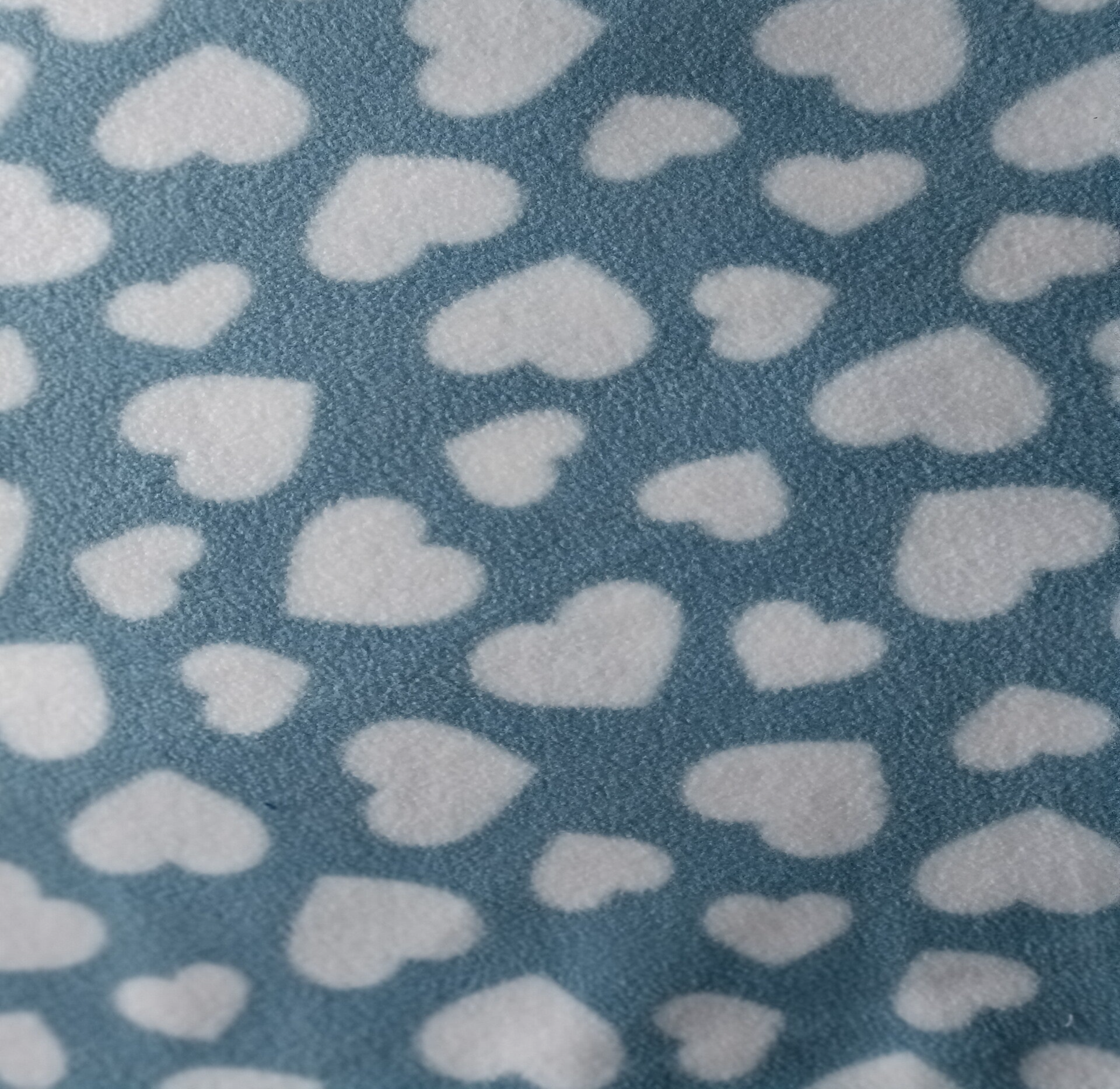 True Blue Love Satin Lined Polar Fleece Dog Coat