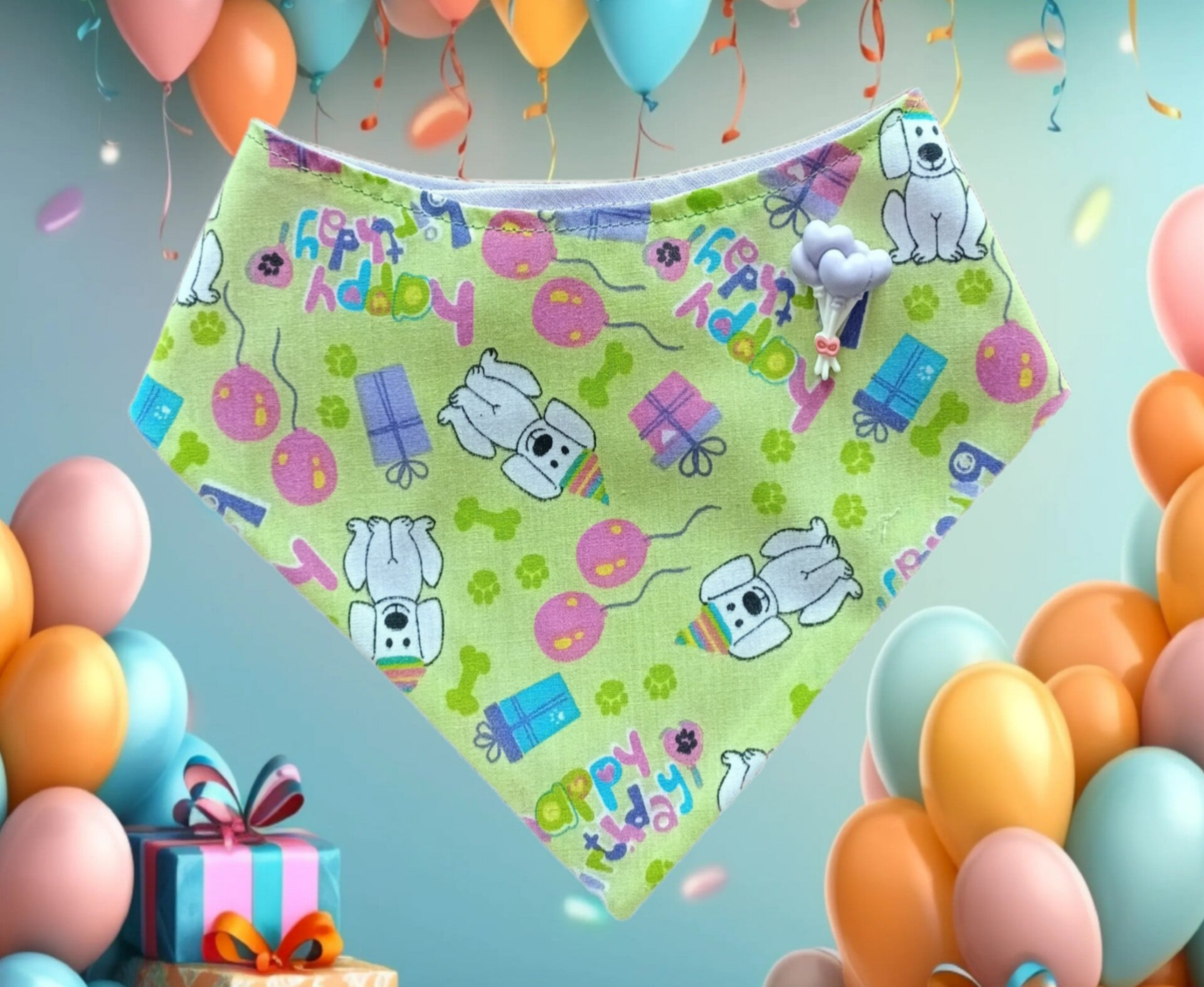 Birthday Paw-rade Reversible Dog Bandana