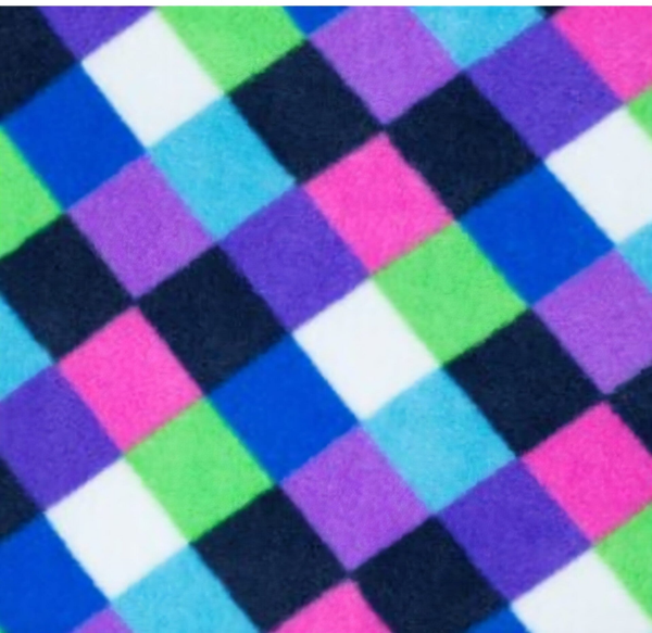 Harlequin Multi Satin Lined Polar Fleece Dog Suit