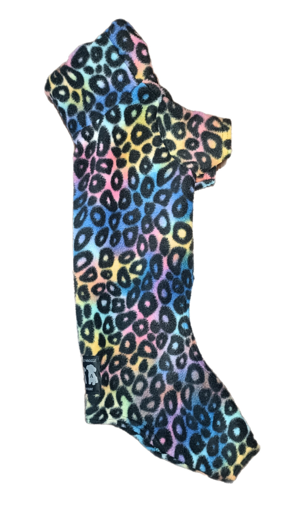 Dachshund Leopard Rainbow Polar Fleece Suit