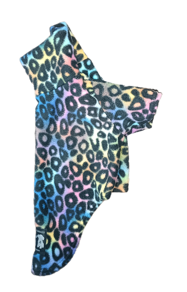 Dachshund Leopard Rainbow Polar Fleece Jumper