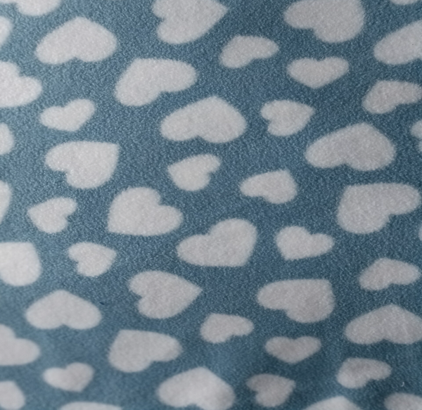 True Blue Love Polar Fleece Reversible Dog Coat