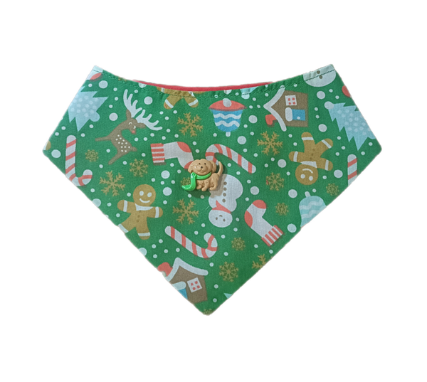 Candy Cane Christmas Reversible  Bandana