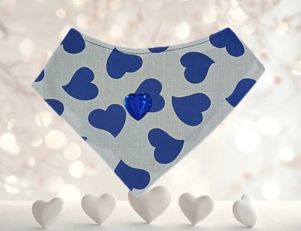 Valentine Hearts Reversible Dog Bandana