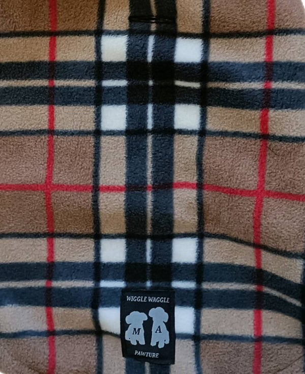 Tartan Polar Fleece Reversible Dog Coat