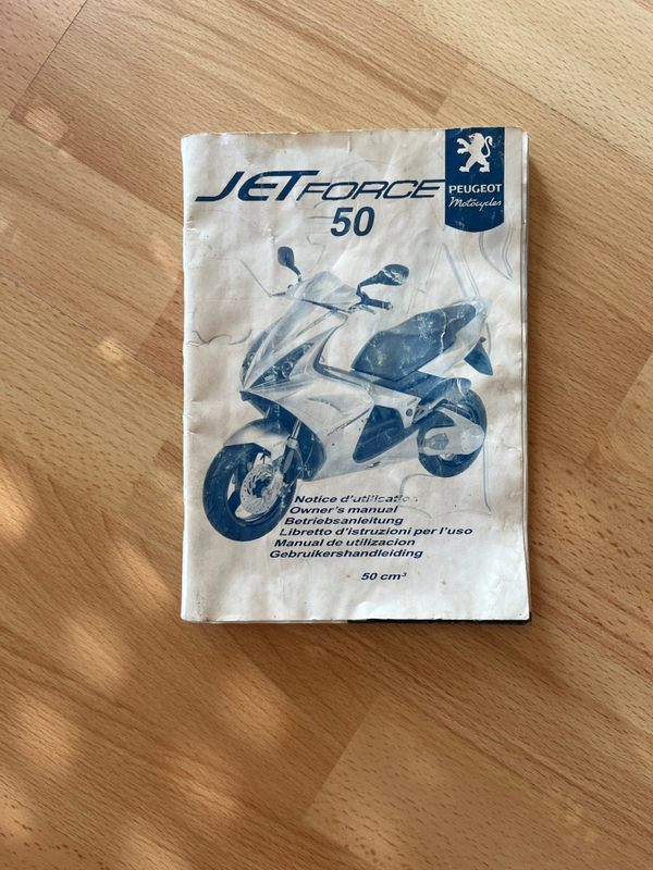 Peugeot Jetforce 50 Betriebsanleitung Heft Literatur Broschüre Mopsfrikadelle