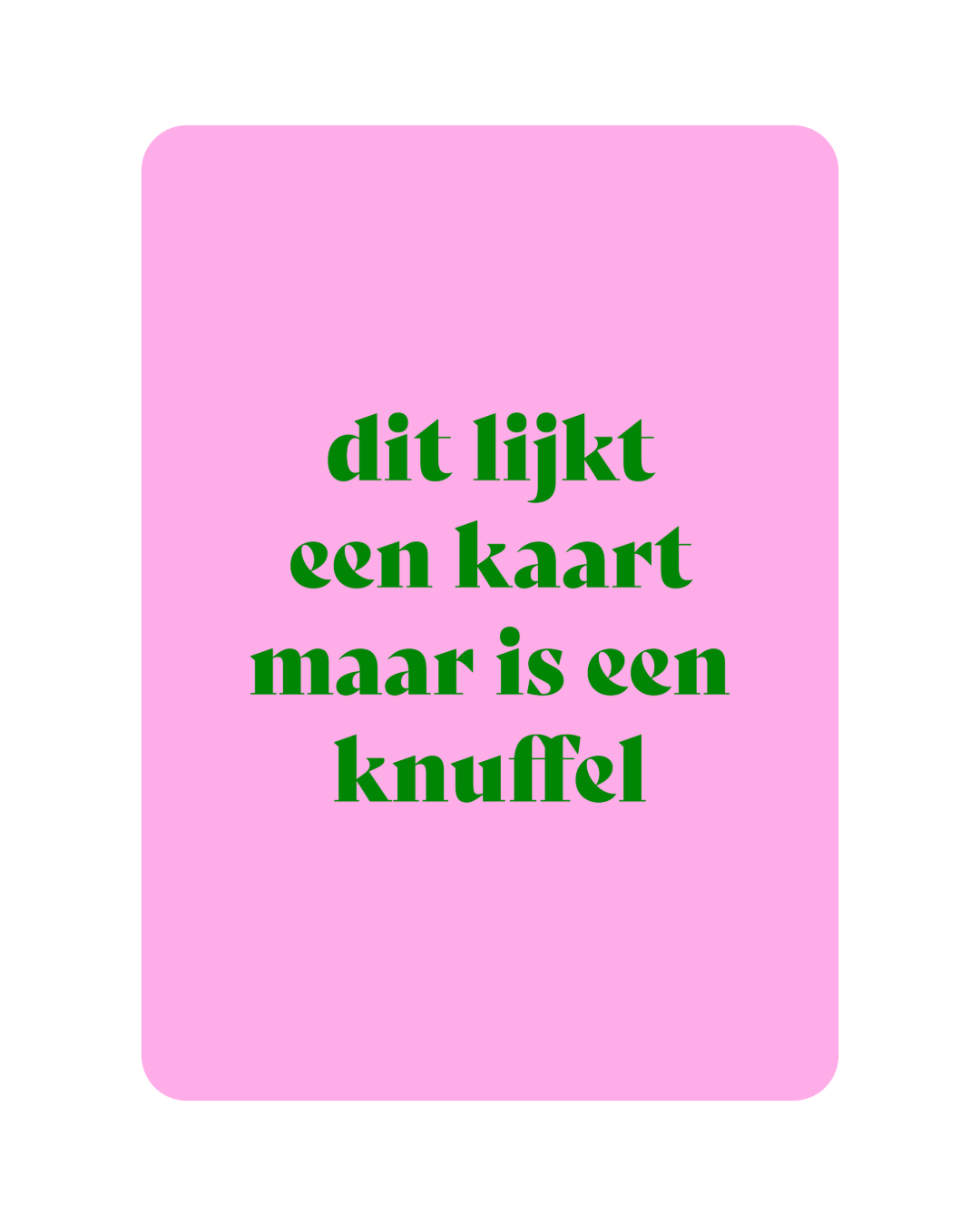 Dit is een knuffel