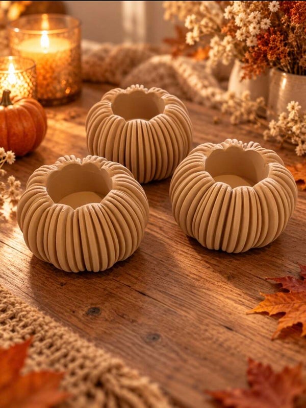 Autumn Glow - 3er Set dekorative Teelichterhalter