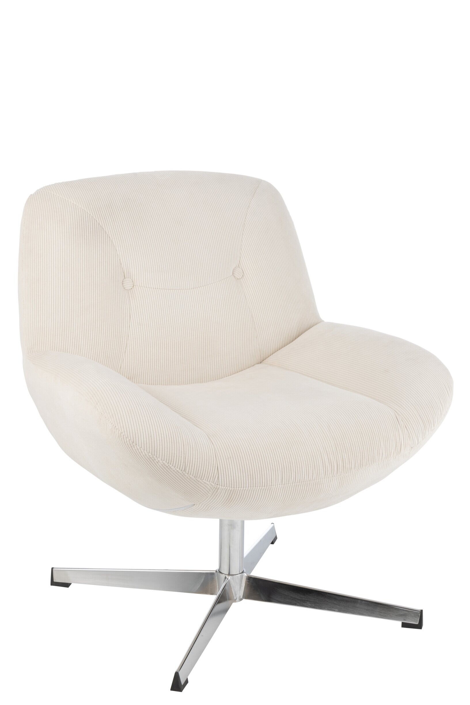 Chill lounge fauteuil – Crème/Zilver – J-Line
