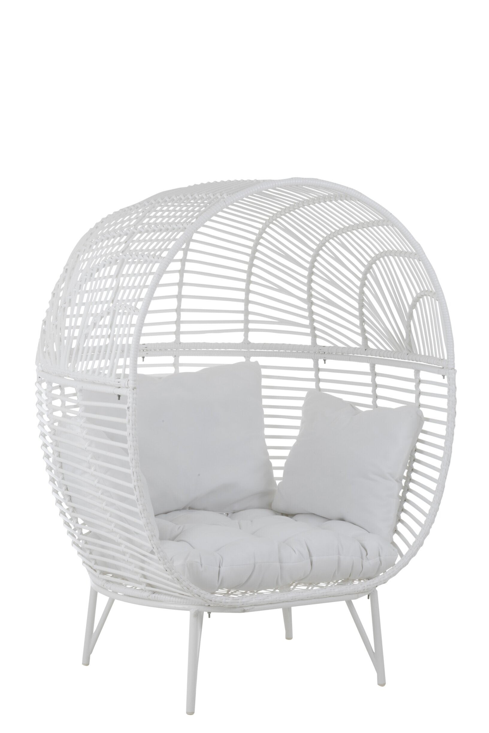 Ovaal lounge fauteuil – Staal Wit – J-Line