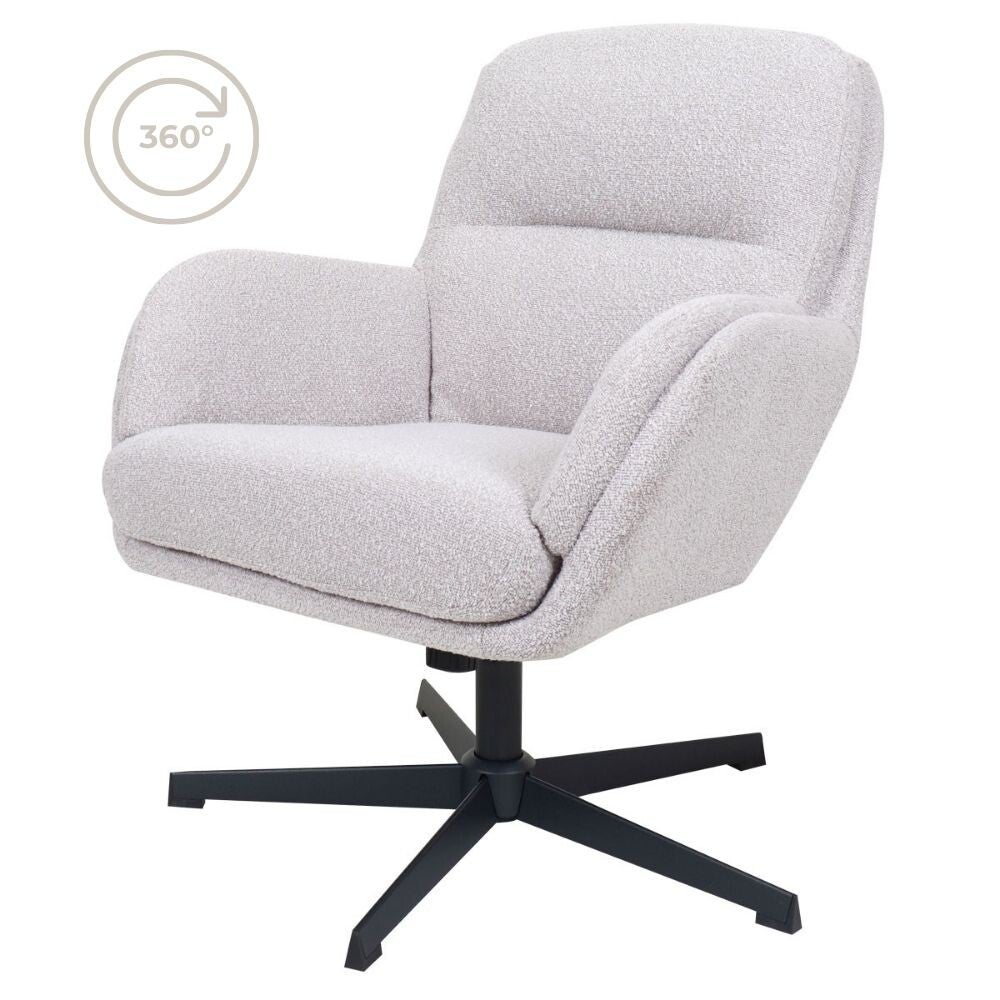 Louise fauteuil – Bouclé Natural – Home67