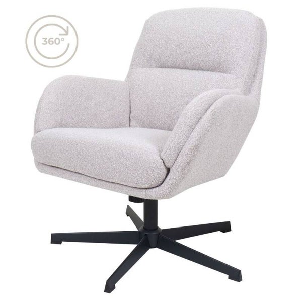 Louise fauteuil – Bouclé Natural – Home67