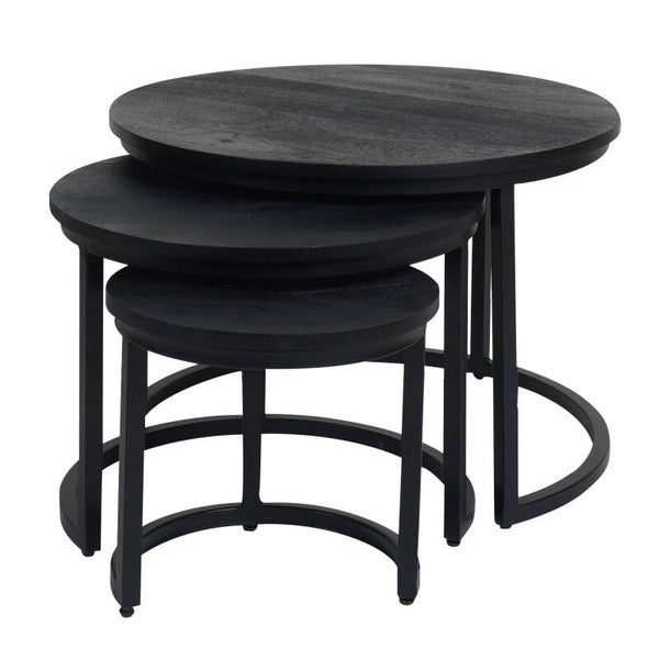 Erjan salontafel – Zwart – Set van 3 – Home67