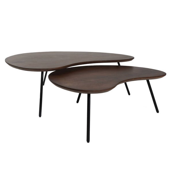 Ludo salontafel – Organisch Bruin – Set van 2 – Home67