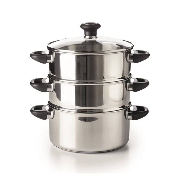 BEKA POLO Stoompan 24 cm met Glazen Deksel | RVS | Inductie