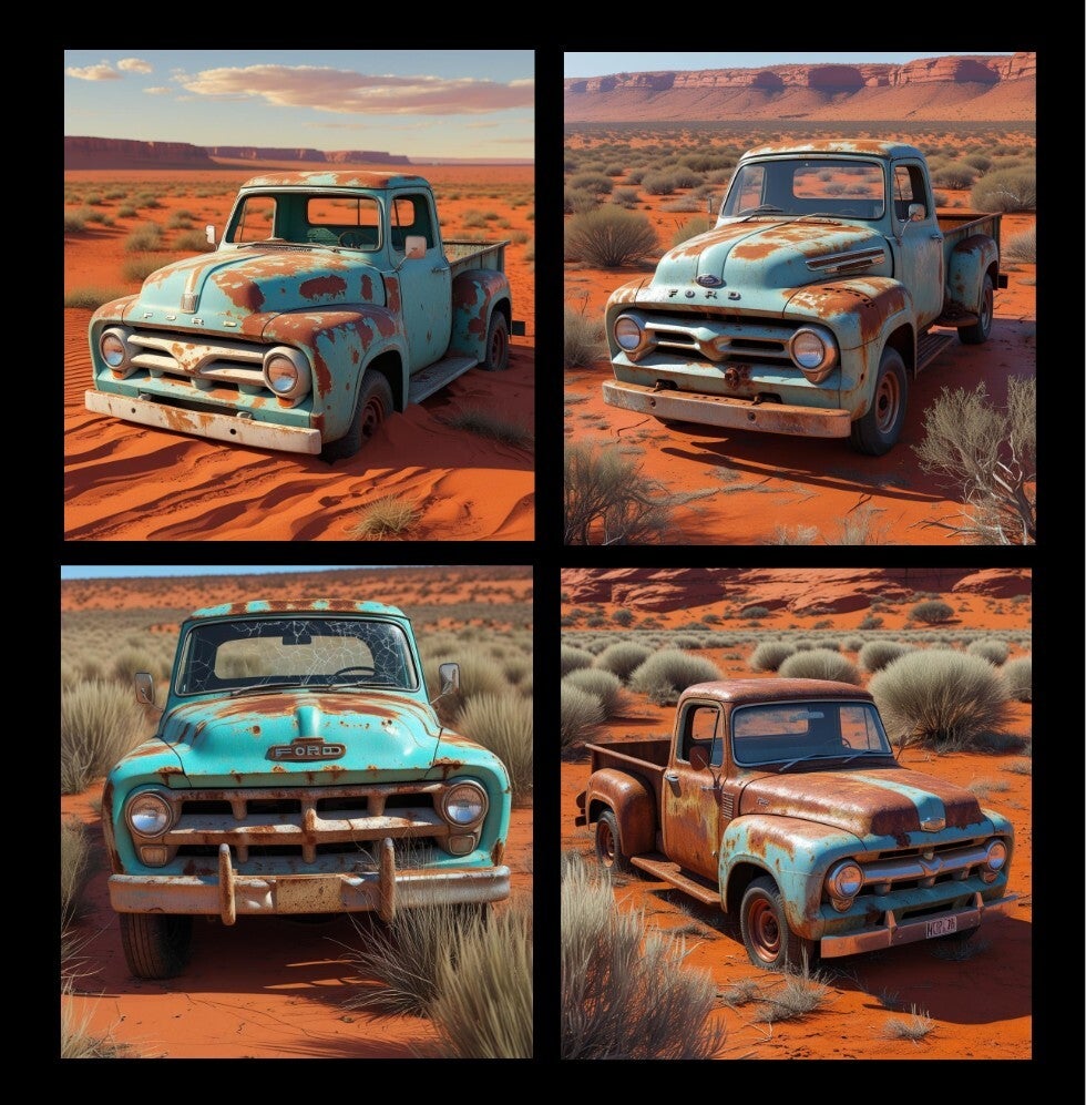 Trucks in the Australian Outback (SET OF 4)