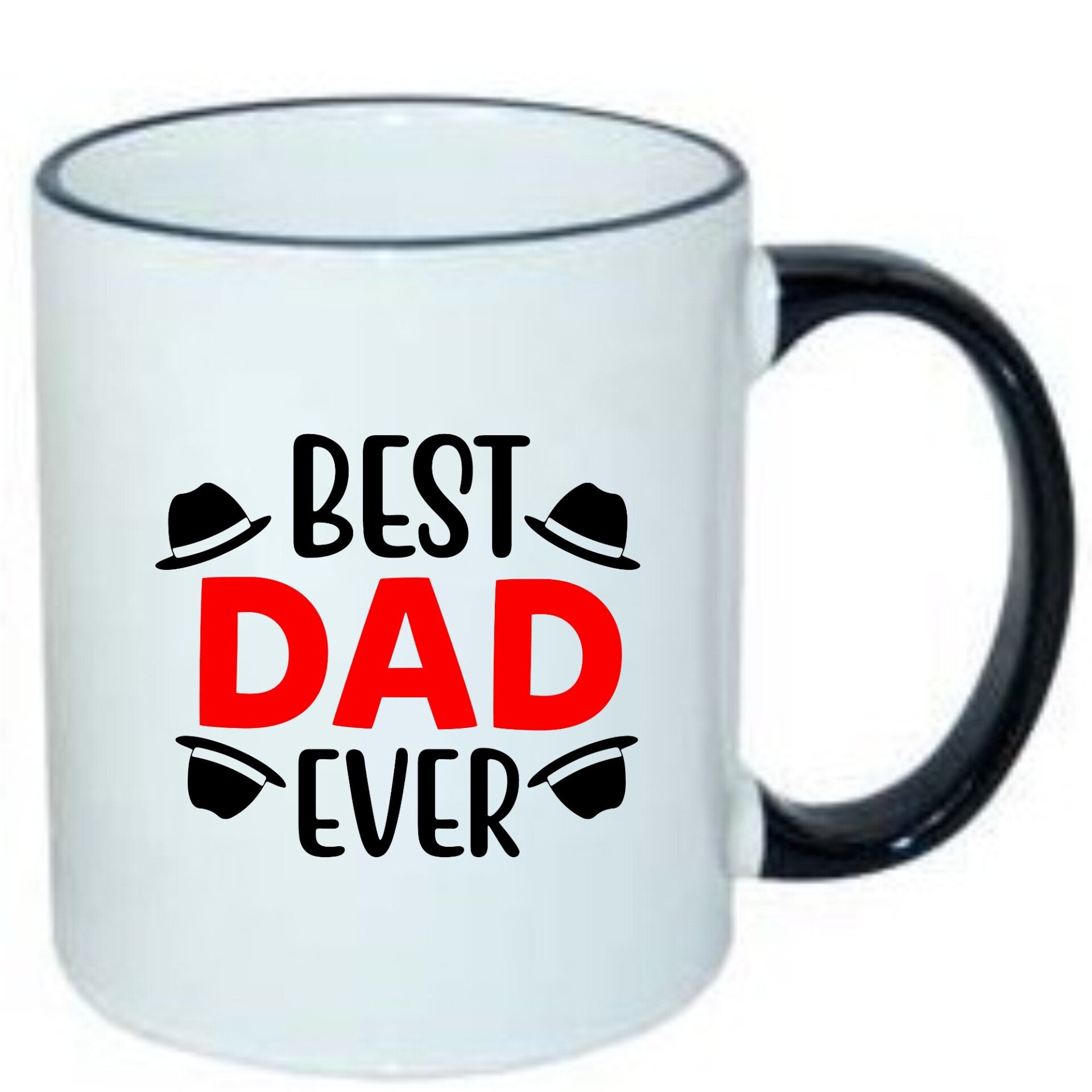 Best Dad Ever Two Sided  110z Mug with Black Handle