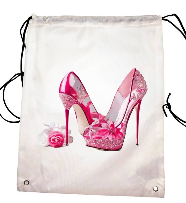 Polyester Tote Bag (300x430mm) Ladies Pink Shoe Bag