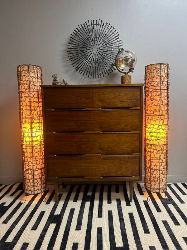 midcentury 4 drawer walnut dresser
