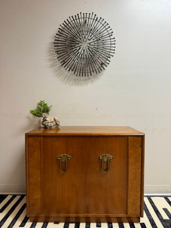midcentury record cabinet with beautiful veneer
