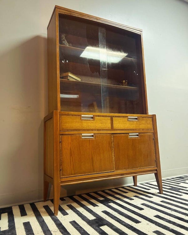 midcentury sliding glass doors and storage made by basic witz