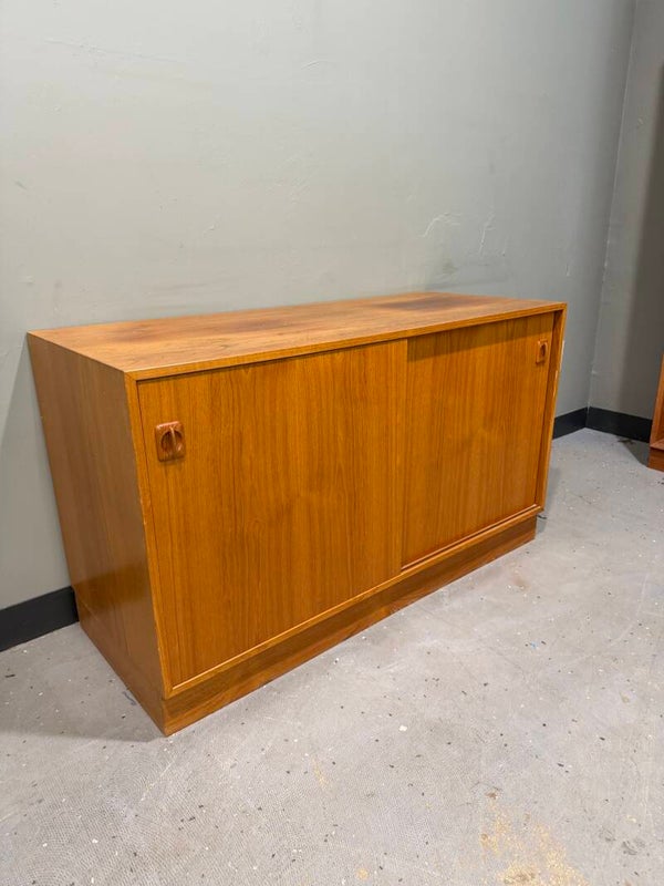 Teak sliding door credenza (refinishing included)