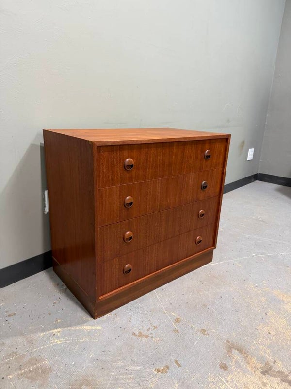 Danish Mid Century Teak 4 Drawer Dresser