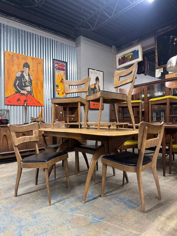 Haywood Wakefield Wishbone table set