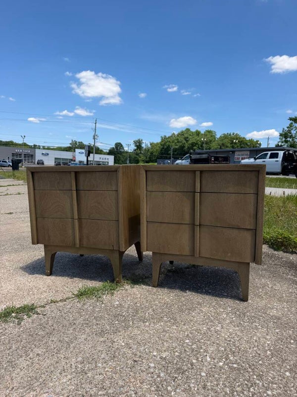 Mcm Nightstand Pair with 3 drawers