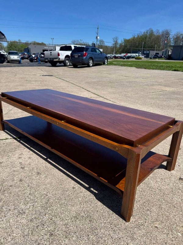 Rare Lane Coffee Table with brass accents