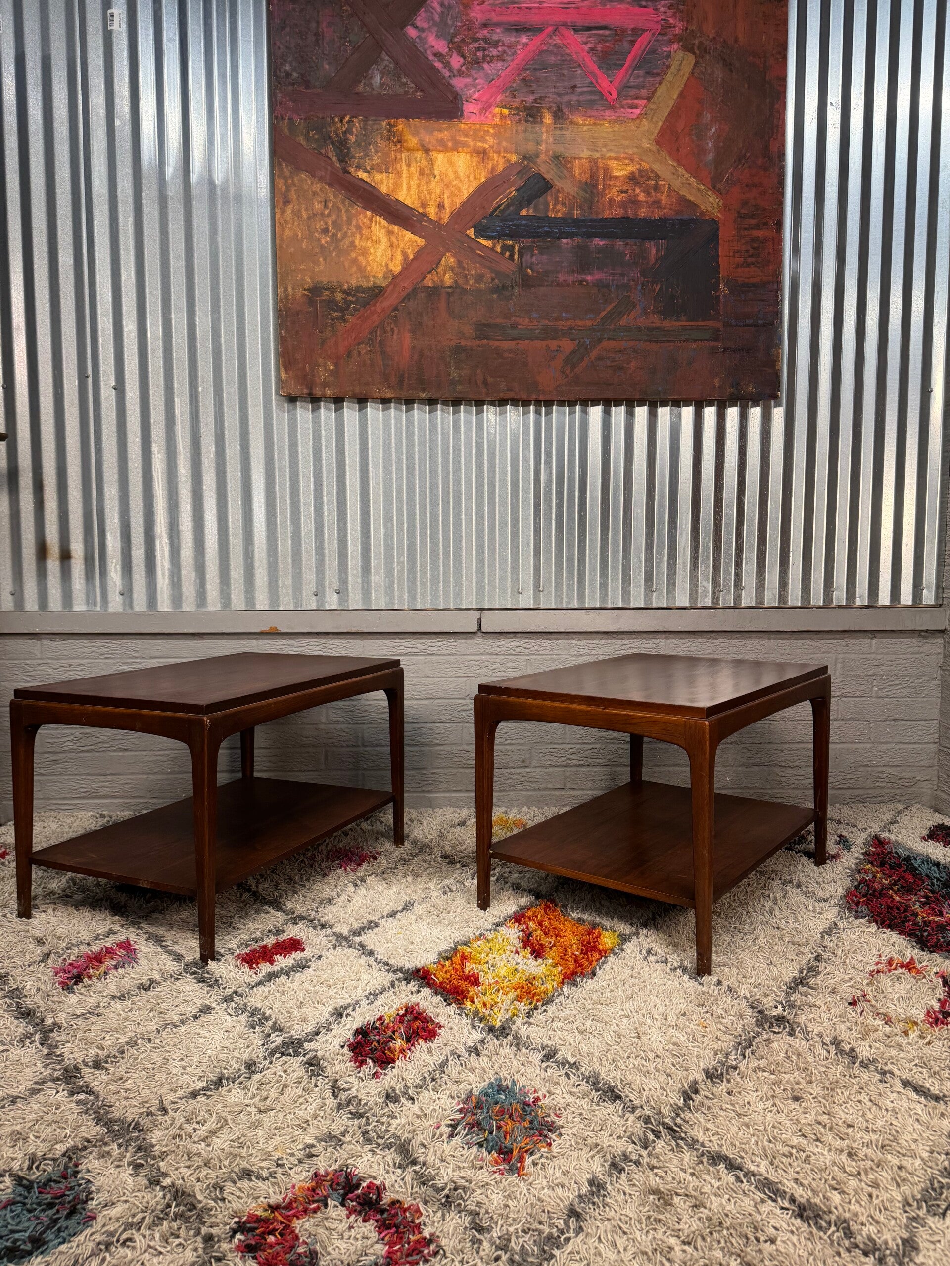 Mcm Lane Rythmn End Table Pair