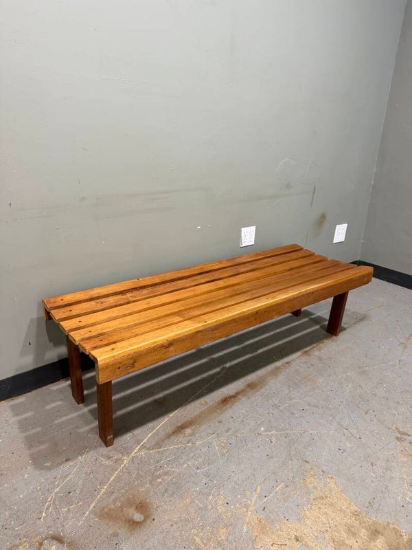 Mcm teak slatted bench