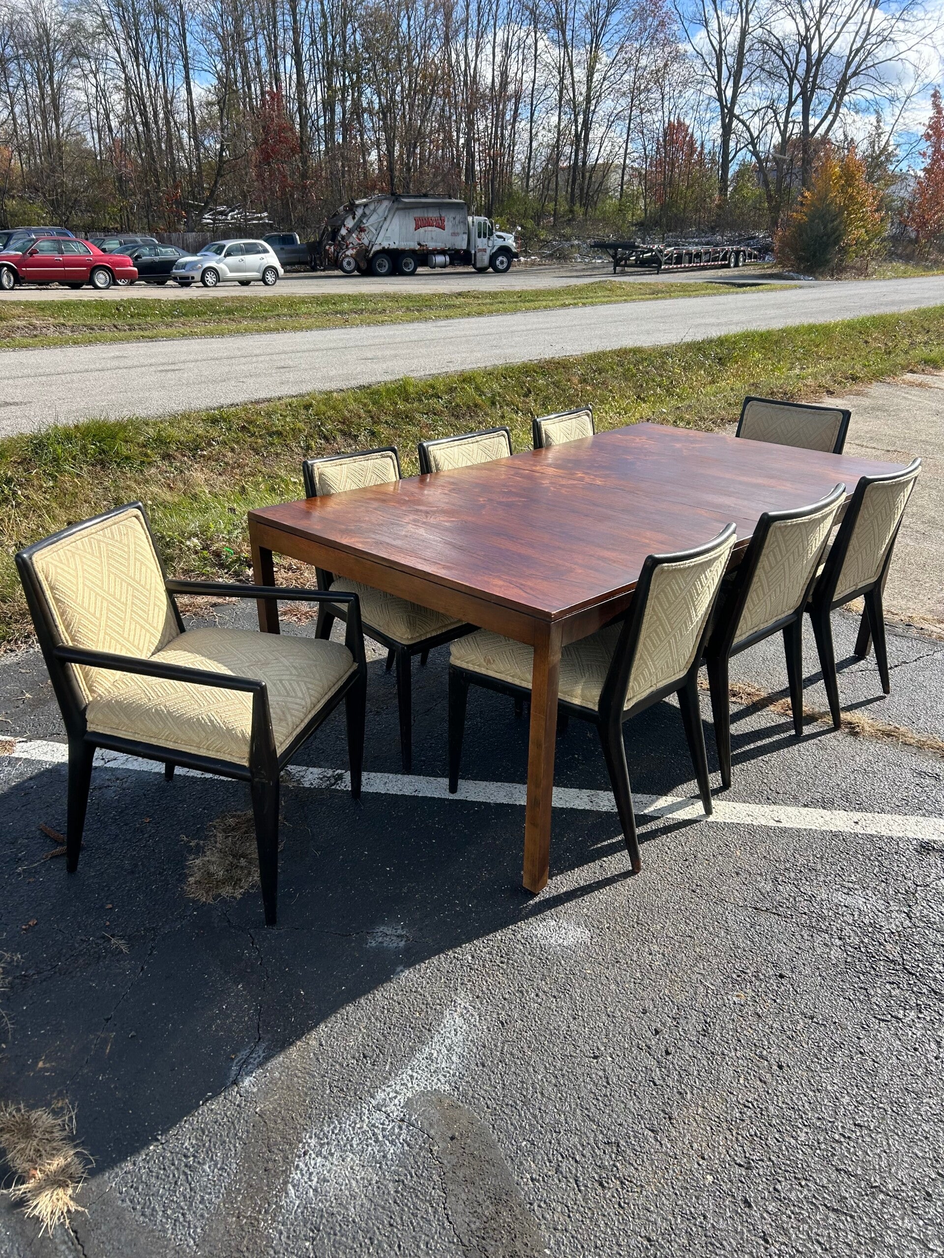 Mcm Rosewood Dining Table with Widdicomb Chairs