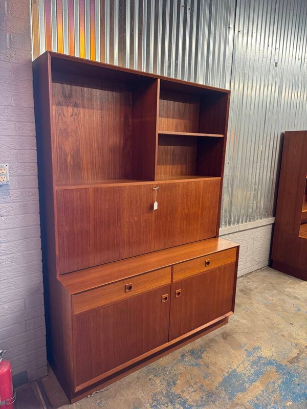 Danish Teak 2 Piece Wall Unit