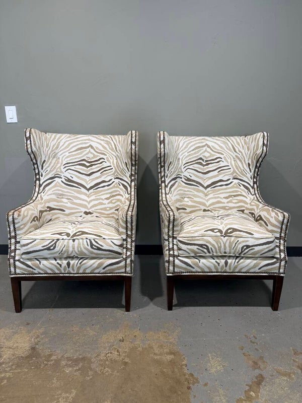 Modern Upholstered Chair Pair