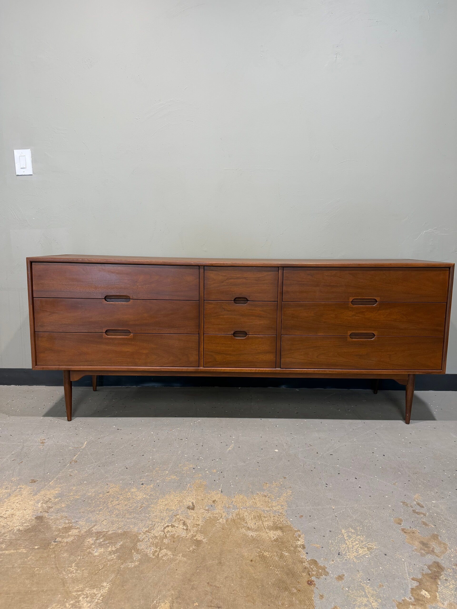 Mid Century Modern Refinished Long Dresser